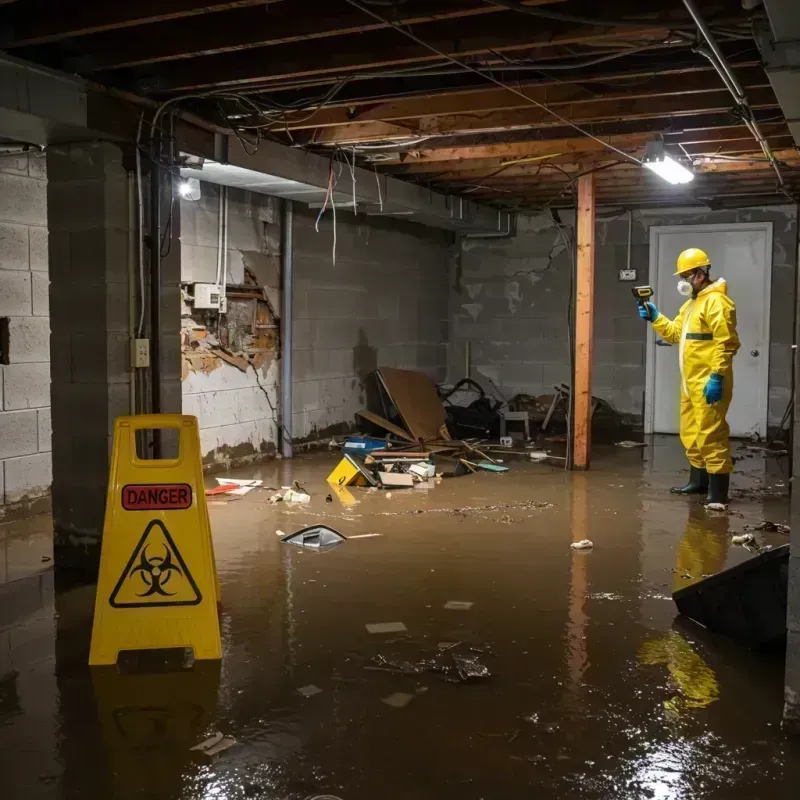 Flooded Basement Electrical Hazard in Royalton, MN Property