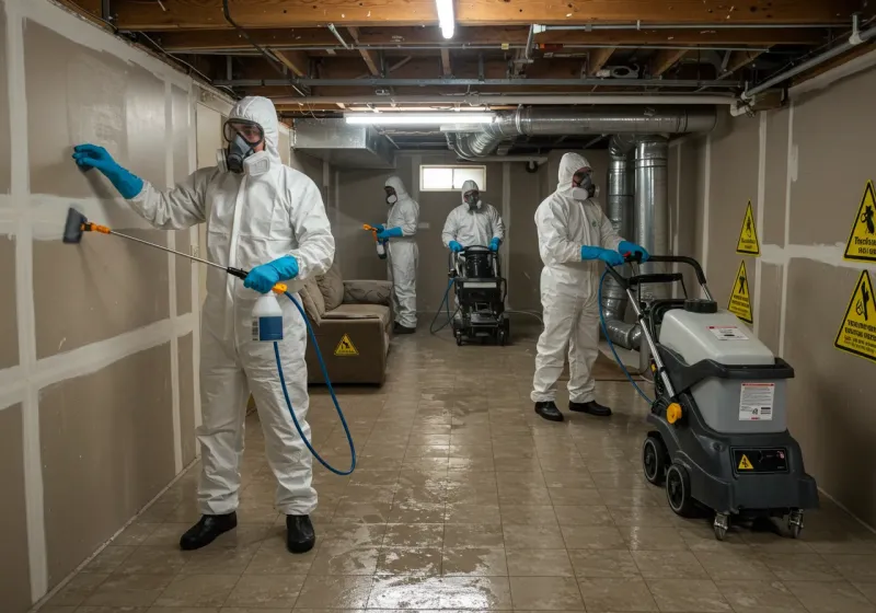 Basement Moisture Removal and Structural Drying process in Royalton, MN